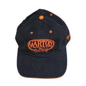 Garton Tractor Black & Orange Buckle Back Baseball Hat Cap Adjustable Unworn